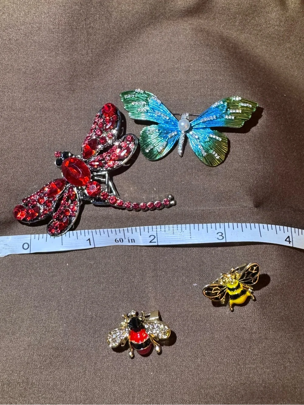 Kids Multicolor Butterfly and Bee Decorative Brooch Set